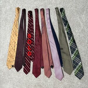 OBO Lot of 7 Men's Designer Silk Tie Bundle Michael Kors/others
